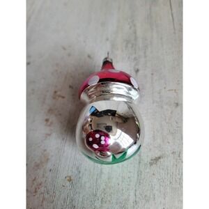 Czechoslovakia‎ glass mushroom vintage ornament Xmas unique grass